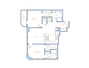 A (West) 1701 floor plan